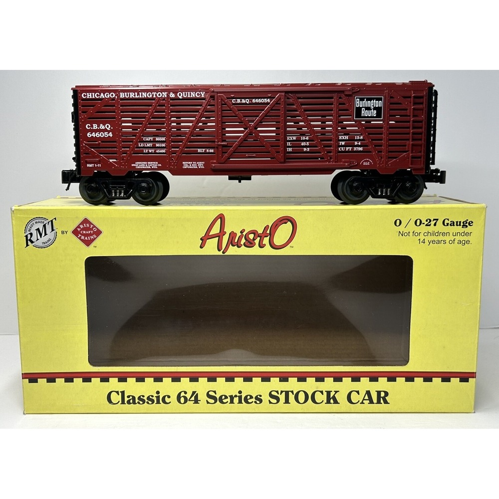 Aristo Craft Trains Classic 64 Series Chicago Burlington Quincy Stock Car EUC